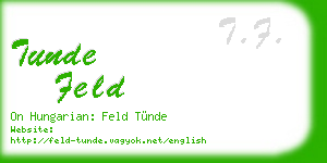 tunde feld business card